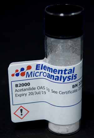 Acetanilide OAS 1g  See Certificate 449495 exp 09-July-2029
